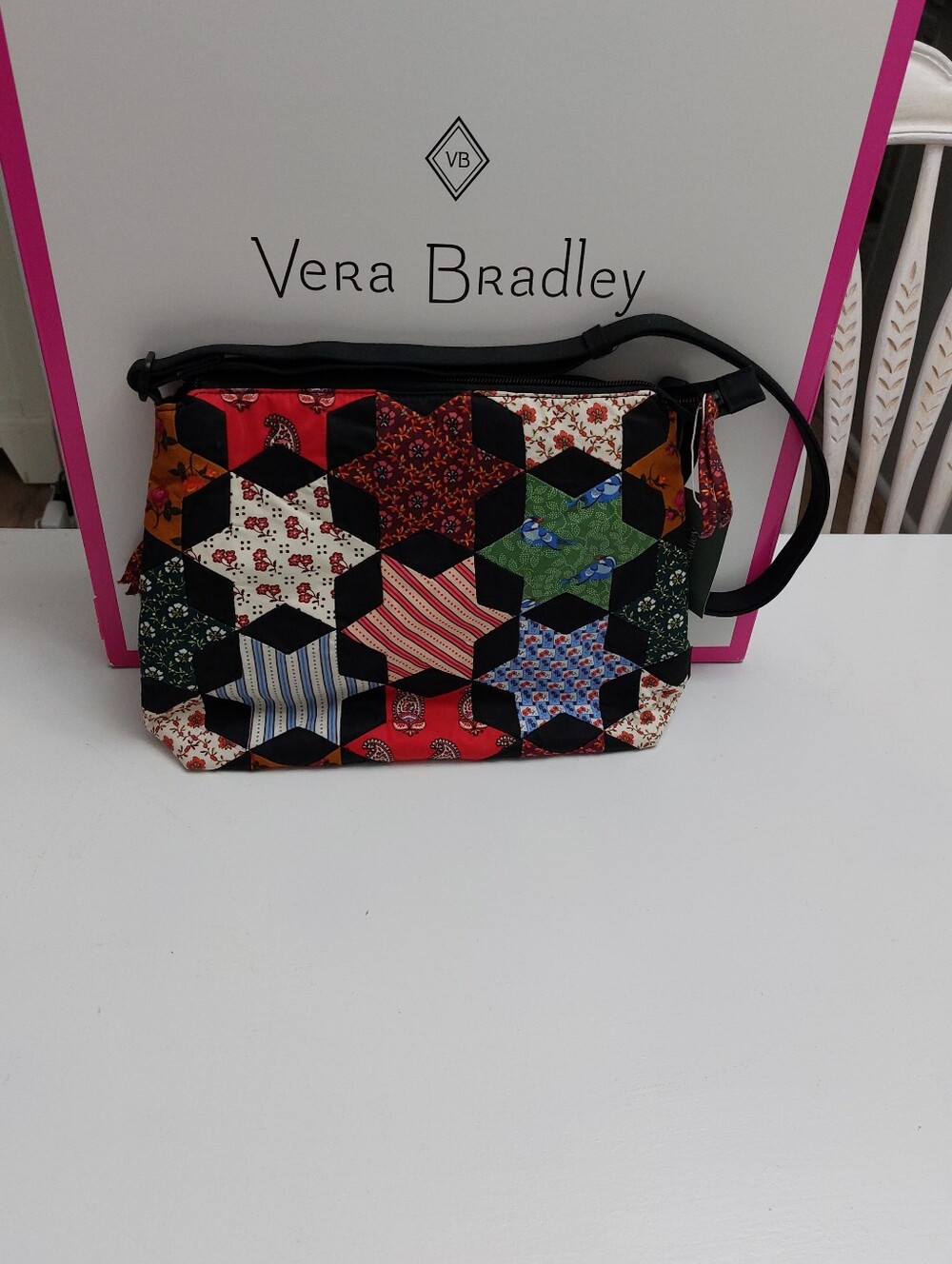 Vera Bradley Star Patchwork Original Zip Hipster NWT
